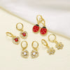 Wholesale Jewelry Simple Heart Shape Copper Pendant Earrings With Electroplating