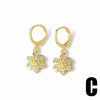 Wholesale Jewelry Simple Heart Shape Copper Pendant Earrings With Electroplating