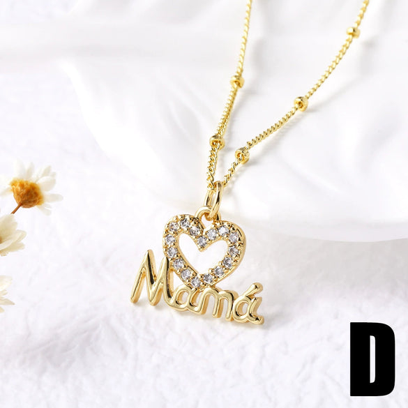 Wholesale Jewelry Simple Heart Shape Copper Pendant Necklace With Electroplating For Women