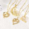 Wholesale Jewelry Simple Heart Shape Copper Pendant Necklace With Electroplating For Women