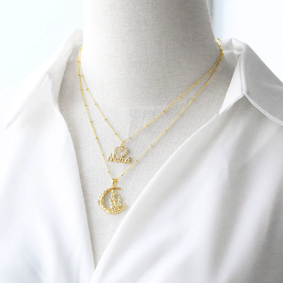Wholesale Jewelry Simple Heart Shape Copper Pendant Necklace With Electroplating For Women