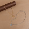 Wholesale Jewelry Simple Heart Shape Iron Plastic Pendant Electroplated Twist Chain Single Layer Women's Necklace