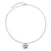 Wholesale Jewelry Simple Heart Shape Iron Plastic Pendant Electroplated Twist Chain Single Layer Women's Necklace