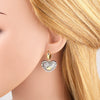 Wholesale Jewelry Simple Heart Shaped Copper Gold Plated Earrings