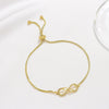 Wholesale Jewelry Simple Infinite Love Women's Copper Bracelet With Electroplating And Letters Numbers Text Pattern