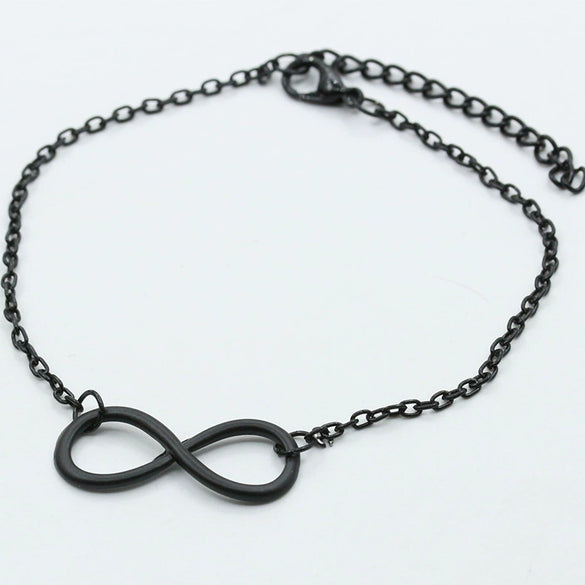 Wholesale Jewelry Simple Infinite Love Women's Copper Bracelet With Electroplating And Letters Numbers Text Pattern
