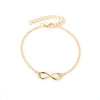 Wholesale Jewelry Simple Infinite Love Women's Copper Bracelet With Electroplating And Letters Numbers Text Pattern
