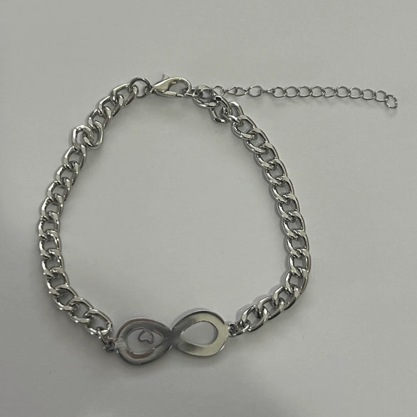 Wholesale Jewelry Simple Infinite Love Women's Copper Bracelet With Electroplating And Letters Numbers Text Pattern