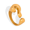 Wholesale Jewelry Simple Irregular 316L Stainless Steel Gold Plated Stereoscopic Question Mark Open Ring For Women