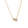 Wholesale Jewelry Simple Joker Style Double Diamond Pendant 316L Stainless Steel Clavicle Chain With Electroplating