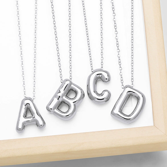 Wholesale Jewelry Simple Letter Copper Ochain Pendant Necklace Electroplated
