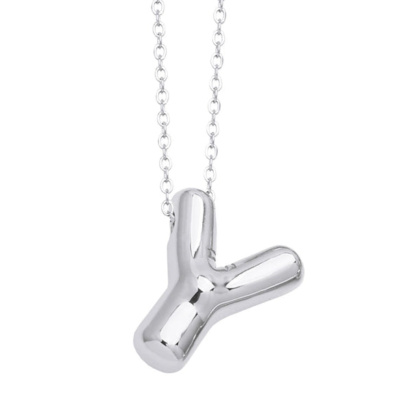 Wholesale Jewelry Simple Letter Copper Ochain Pendant Necklace Electroplated