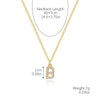 Wholesale Jewelry Simple Letter Pendant Necklace Copper Mixed Gem Inlay Zircon Ochain