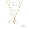 Wholesale Jewelry Simple Letter Pendant Necklace Copper Mixed Gem Inlay Zircon Ochain
