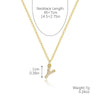Wholesale Jewelry Simple Letter Pendant Necklace Copper Mixed Gem Inlay Zircon Ochain