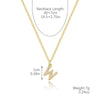 Wholesale Jewelry Simple Letter Pendant Necklace Copper Mixed Gem Inlay Zircon Ochain
