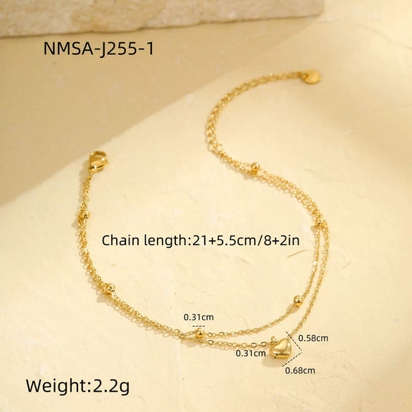 Wholesale Jewelry Simple Multilayer Love Stainless Steel Geometric Pendant