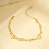 Wholesale Jewelry Simple Multilayer Love Stainless Steel Geometric Pendant