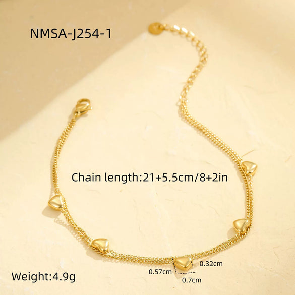 Wholesale Jewelry Simple Multilayer Love Stainless Steel Geometric Pendant
