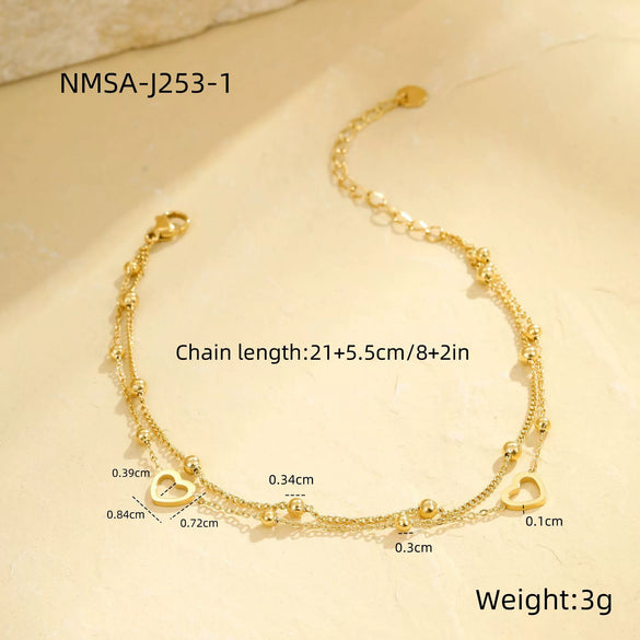 Wholesale Jewelry Simple Multilayer Love Stainless Steel Geometric Pendant