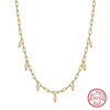 Wholesale Jewelry Simple Natural Geometric Sterling Silver 925 Silver Baroque Pearl Necklace With Electroplating