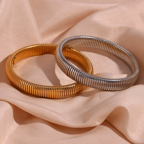 Wholesale Jewelry Simple Niche Bracelet Stainless Steel Geometric 18K Gold Plated Electroplating For Women