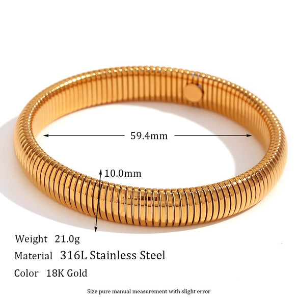 Wholesale Jewelry Simple Niche Bracelet Stainless Steel Geometric 18K Gold Plated Electroplating For Women