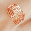 Wholesale Jewelry Simple Opening Adjustable Geometric Copper Ring With Electroplating