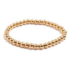 Wholesale Jewelry Simple Round Bead Electroplated Ccb Elastic Bracelet For Women