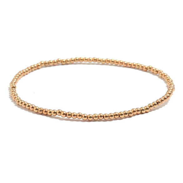 Wholesale Jewelry Simple Round Bead Electroplated Ccb Elastic Bracelet For Women