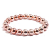 Wholesale Jewelry Simple Round Bead Electroplated Ccb Elastic Bracelet For Women