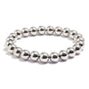 Wholesale Jewelry Simple Round Bead Electroplated Ccb Elastic Bracelet For Women