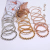 Wholesale Jewelry Simple Round Bead Electroplated Ccb Elastic Bracelet For Women