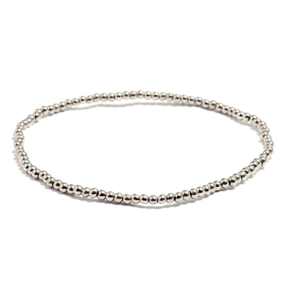 Wholesale Jewelry Simple Round Bead Electroplated Ccb Elastic Bracelet For Women
