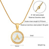 Wholesale Jewelry Simple Round 316L Stainless Steel And 316L Stainless Steel Pendant Necklace With Letter Pattern And Electroplating For Women