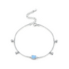 Wholesale Jewelry Simple S925 Sterling Silver Inlaid Drop Shape Aobao Bracelet Original Design Fashion Women's