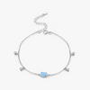 Wholesale Jewelry Simple S925 Sterling Silver Inlaid Drop Shape Aobao Bracelet Original Design Fashion Women's