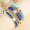 Wholesale Jewelry Simple Soft Ceramic Round Bead Bohemian Style Geometric Bracelet For Men And Women