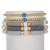 Wholesale Jewelry Simple Soft Ceramic Round Bead Bohemian Style Geometric Bracelet For Men And Women