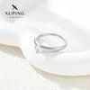 Wholesale Jewelry Simple Stainless Steel Geometric Inlaid Zircon Ring For Women Electroplating