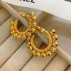 1 Pair Simple Style C Shape Plating Alloy 18k Gold Plated Ear Studs