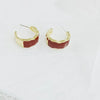 1 Pair Simple Style C Shape Enamel Alloy Ear Studs