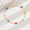 Wholesale Jewelry Simple Style Classic Style Color Block Plastic Copper 18K Gold Plated Plating Anklet