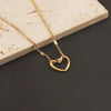 Wholesale Jewelry Simple Style Classic Style Customization Laser Engraving Heart Shape 304 Stainless Steel Plating Pendant Necklace Cable Chain