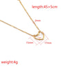 Wholesale Jewelry Simple Style Classic Style Customization Laser Engraving Heart Shape 304 Stainless Steel Plating Pendant Necklace Cable Chain