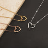 Wholesale Jewelry Simple Style Classic Style Customization Laser Engraving Heart Shape 304 Stainless Steel Plating Pendant Necklace Cable Chain