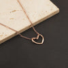 Wholesale Jewelry Simple Style Classic Style Customization Laser Engraving Heart Shape 304 Stainless Steel Plating Pendant Necklace Cable Chain