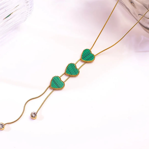 Wholesale Jewelry Simple Style Classic Style Heart Shape Titanium Steel Plating Pendant Necklace