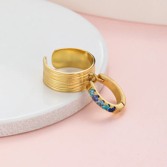 Wholesale Jewelry Simple Style Classic Style Letter 304 Stainless Steel 14K Gold Plated Plating Rings