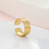 Wholesale Jewelry Simple Style Classic Style Letter 304 Stainless Steel 14K Gold Plated Plating Rings